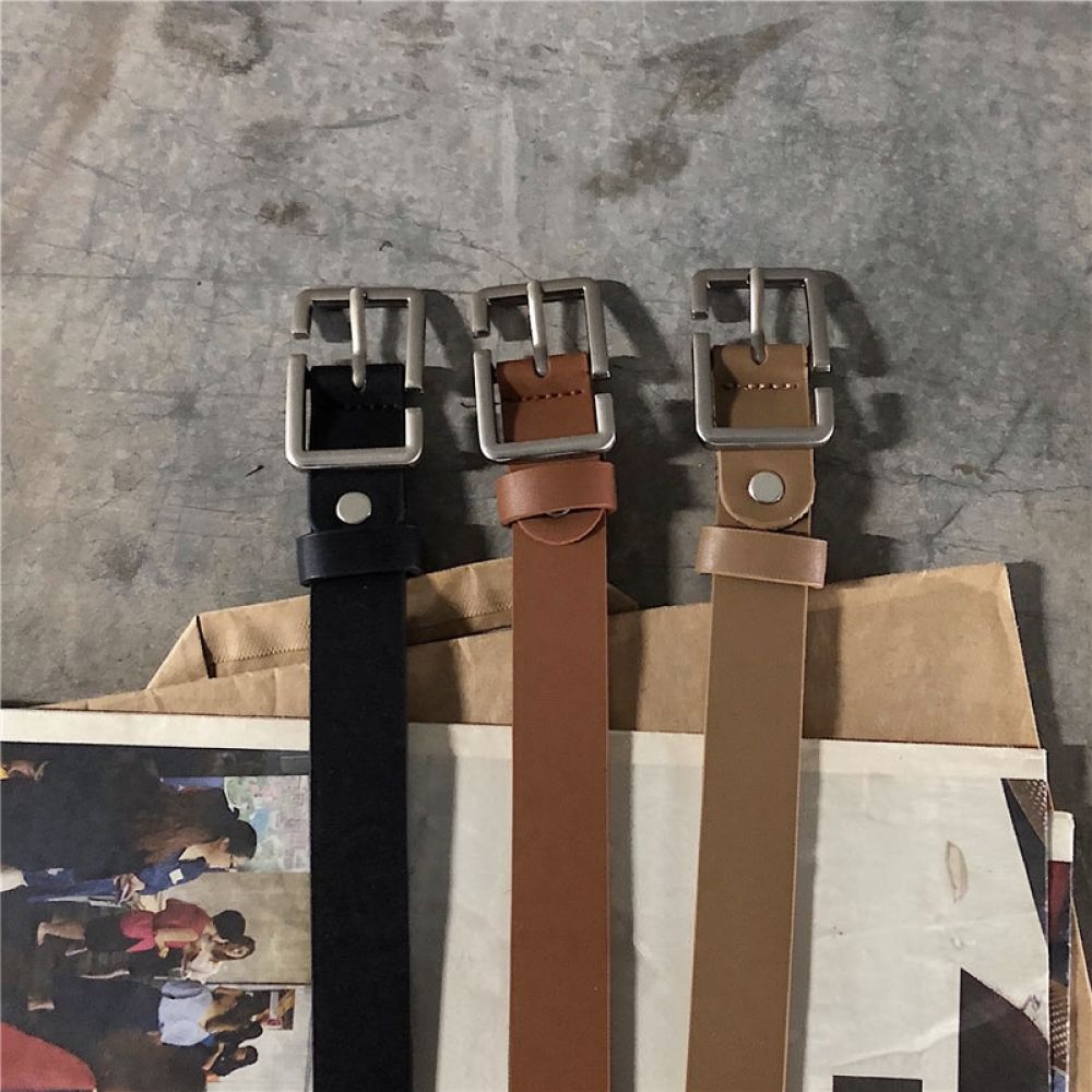 Men'S Accessories Essentials - Mens Essential Thin Belt Durable PU