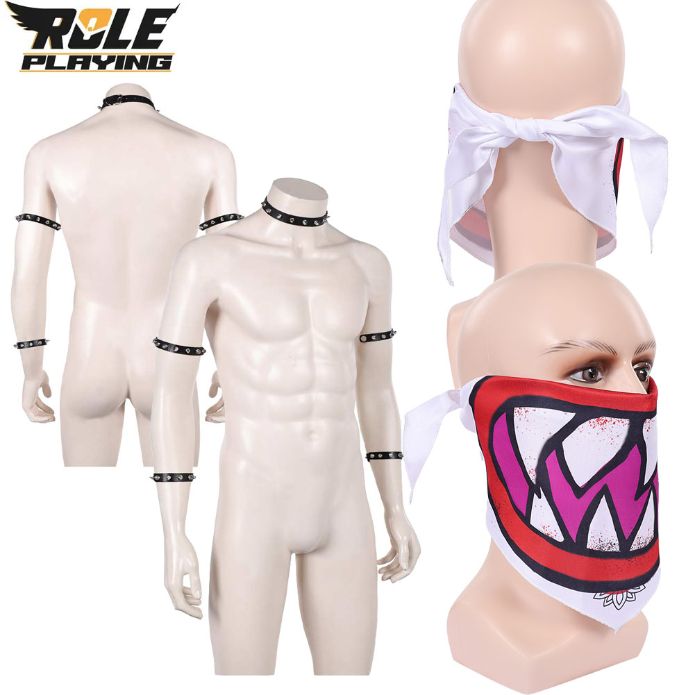 Men Accessories Bracelet - Bowser Cosplay Scarf Mask Bracelet Collar