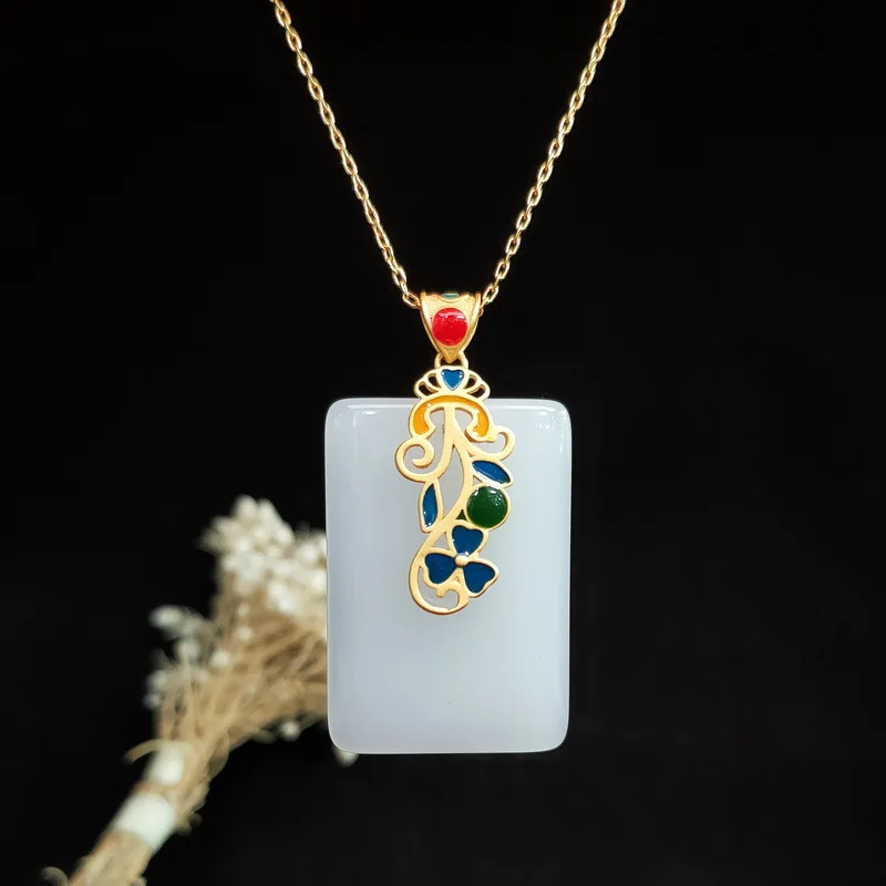 Men'S Mens Accessories - Jade Pendant Necklace Amulet Chalcedony 925