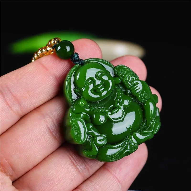 Chinese Green Jade Maitreya Bu - Men'S Mens Accessories recension och pris