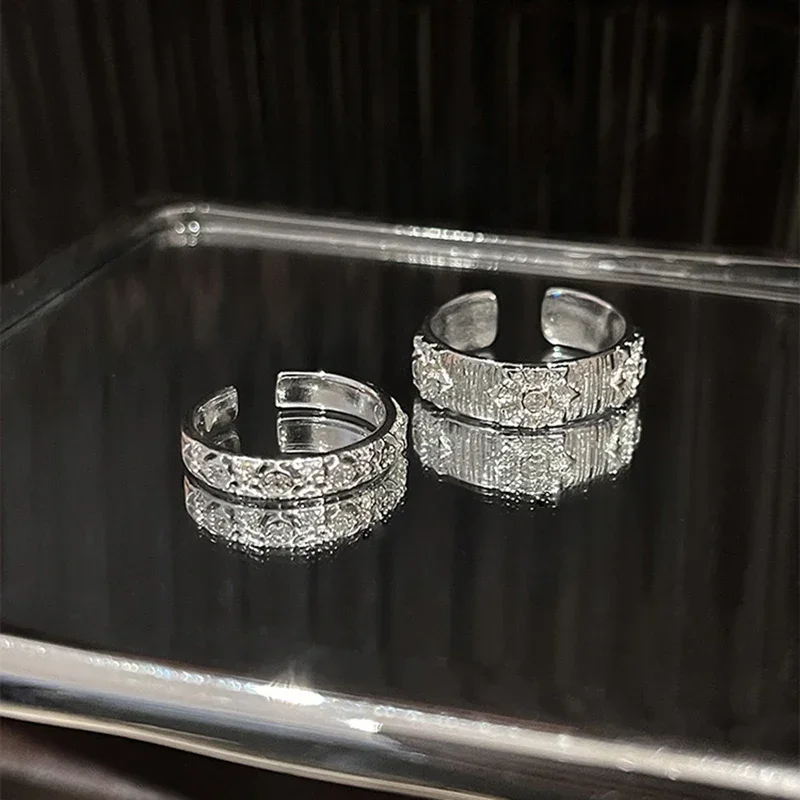 Shiny Metal Open Ring for Men  - Men Accessories Drawing recension och pris
