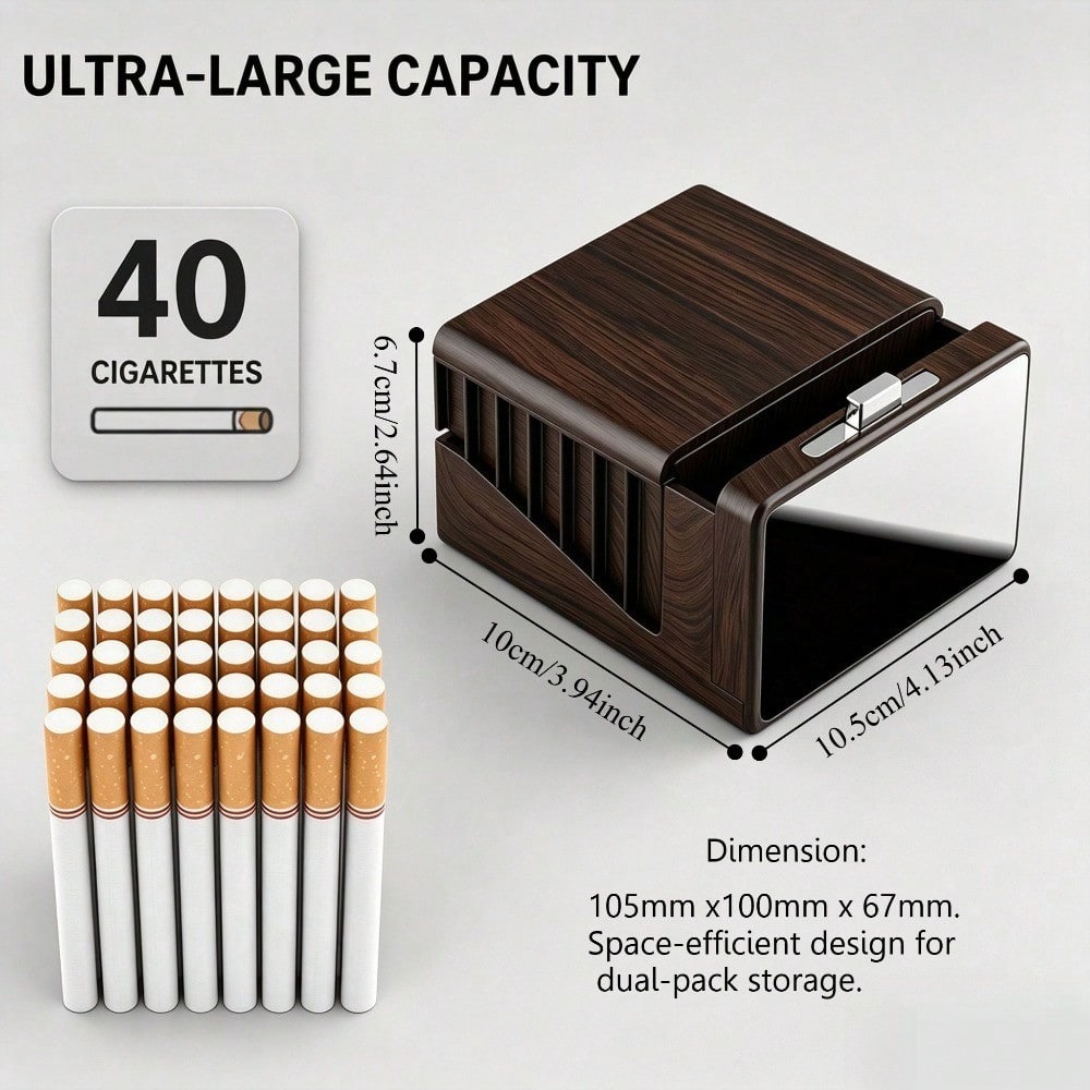 Large Capacity Cigarette Case, - Men'S Accessories Case recension och pris