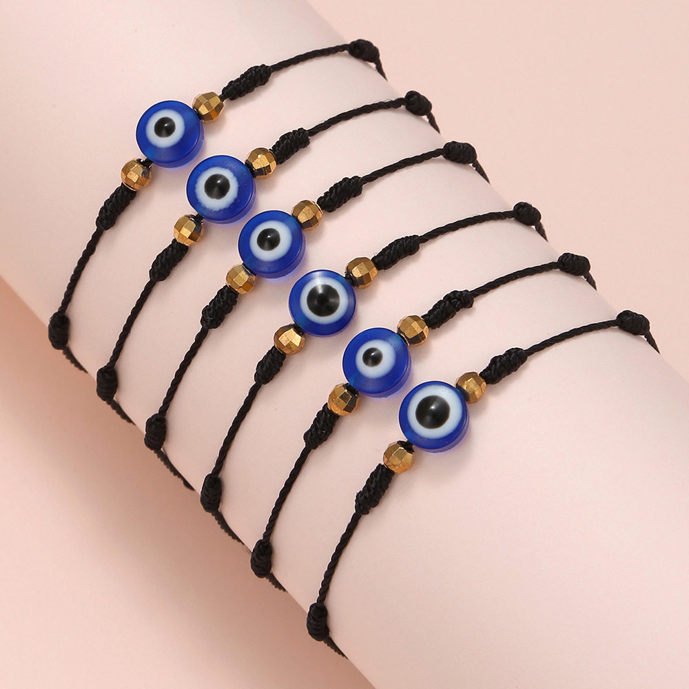 6Pcs Blue Evil Eye Bracelets S - Men Accessories Evil Eye recension och pris