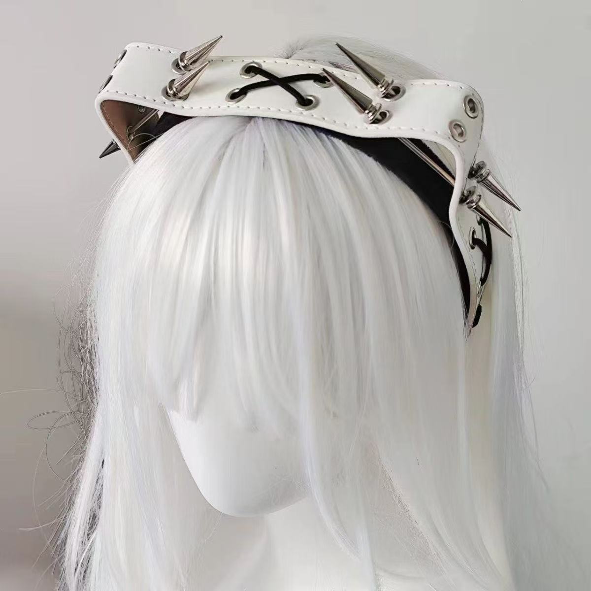 Punk Harajuku Rivet Headband,  - Men Accessories Aesthetic recension och pris
