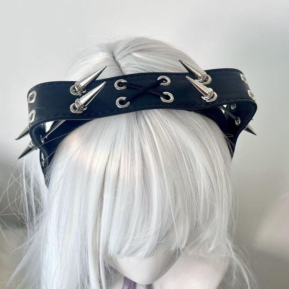 Punk Harajuku Rivet Headband,  - Men Accessories Aesthetic recension och pris