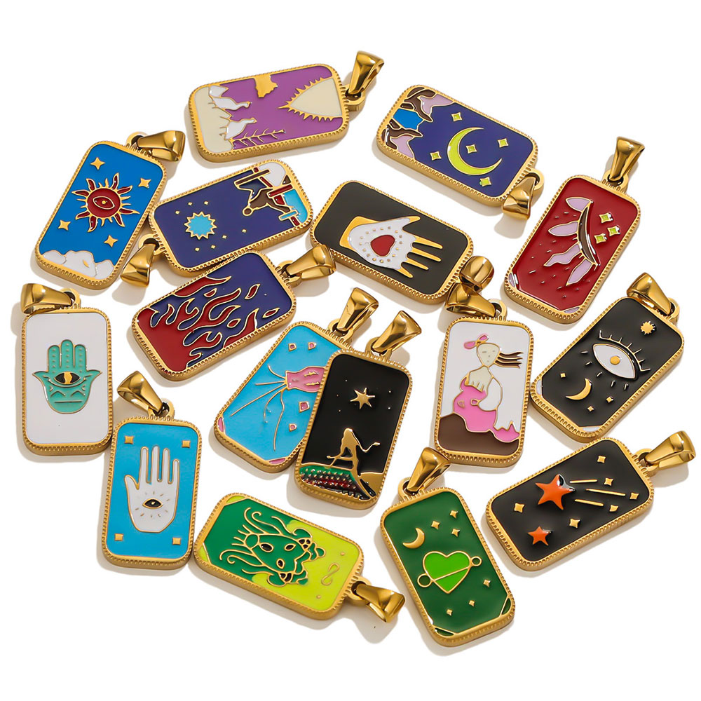 5pcs Stainless Steel Enamel Ta - Men Accessories Evil Eye recension och pris