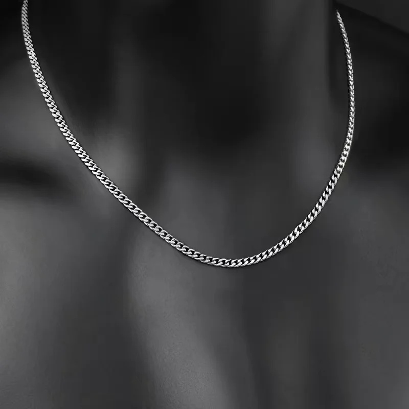 B&C Simple Titanium Cuban Chai - Men'S Accessories Chain recension och pris