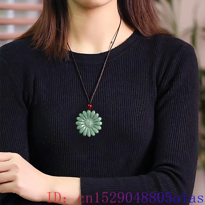 Green Jadeite Sunflower Pendan - Men'S Mens Accessories recension och pris