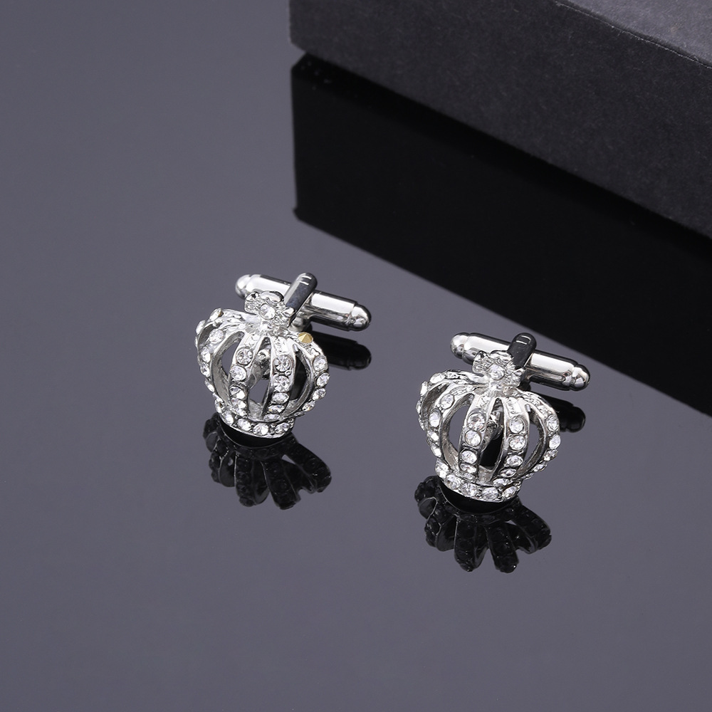 Full Rhinestone Crown Metal Cu - Cufflink Box Set recension och pris