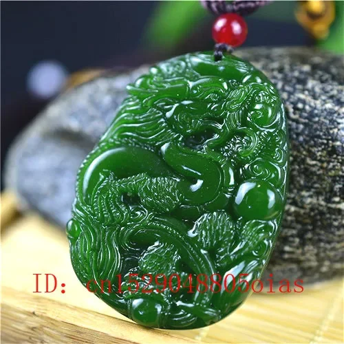 Natural Green Chinese Jade Dra - Men'S Mens Accessories recension och pris