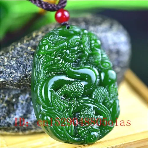 Natural Green Chinese Jade Dra - Men'S Mens Accessories recension och pris