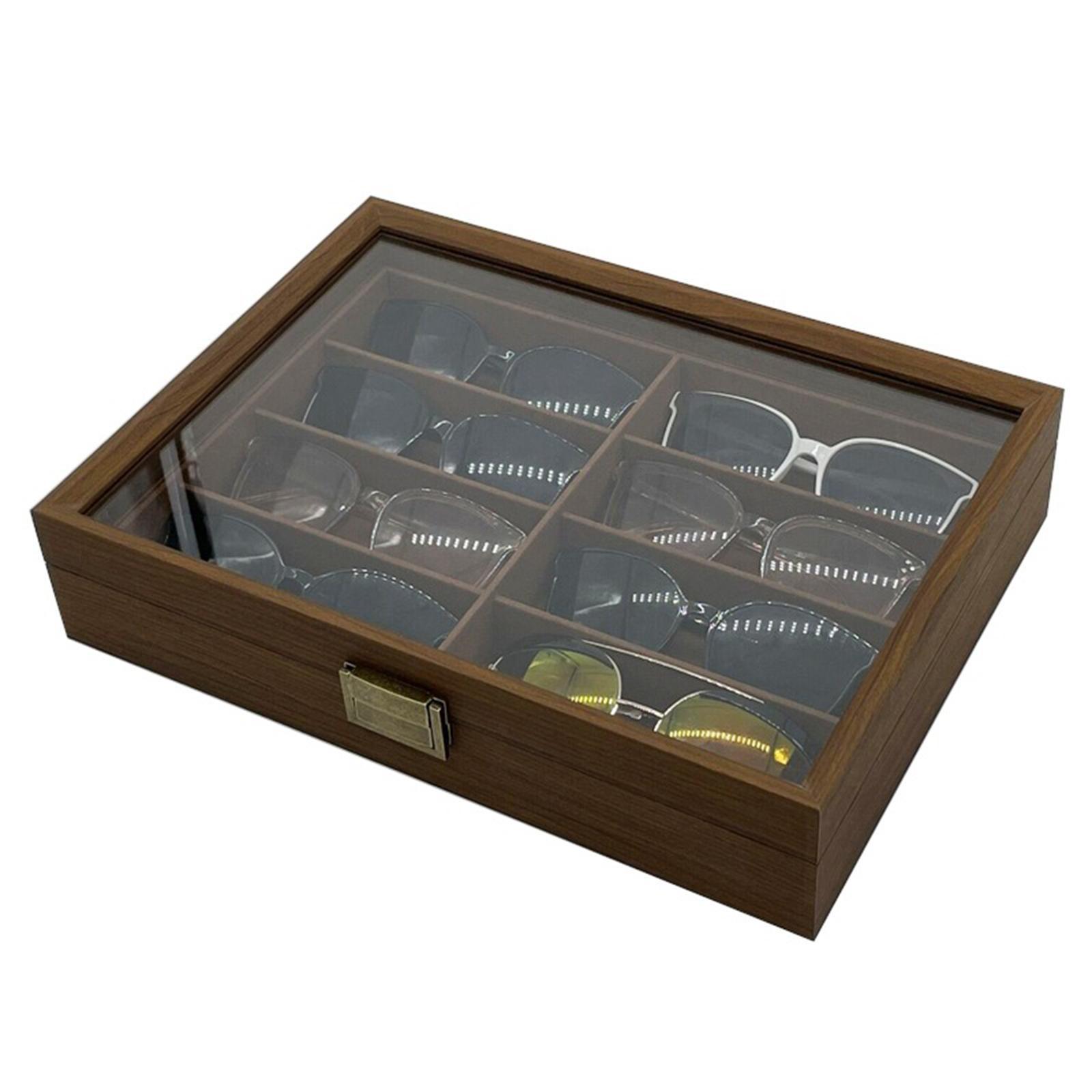Wooden Sunglasses Organizer Bo - Men Accessories Drawing recension och pris