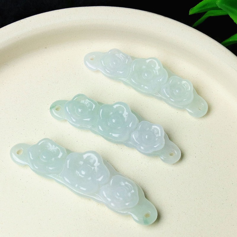 1pc Natural Jadeite Emerald Fl - Men'S Mens Accessories recension och pris