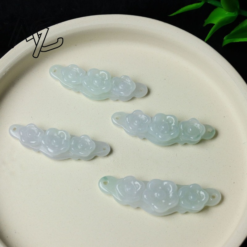 1pc Natural Jadeite Emerald Fl - Men'S Mens Accessories recension och pris