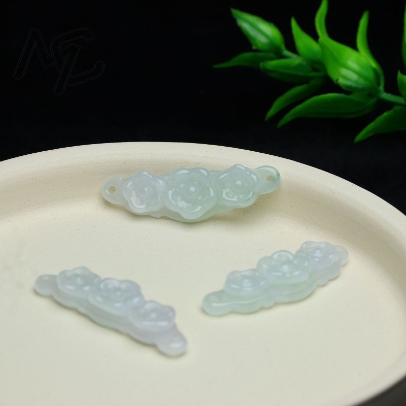 1pc Natural Jadeite Emerald Fl - Men'S Mens Accessories recension och pris
