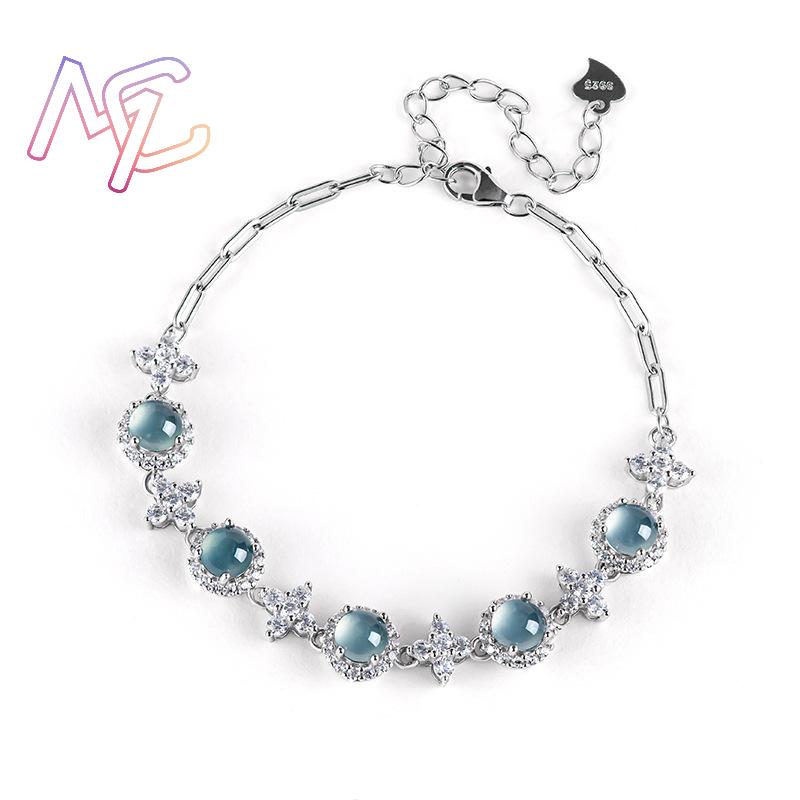 Blue Myanmar Jadeite Bracelet  - Men Accessories Bracelet recension och pris