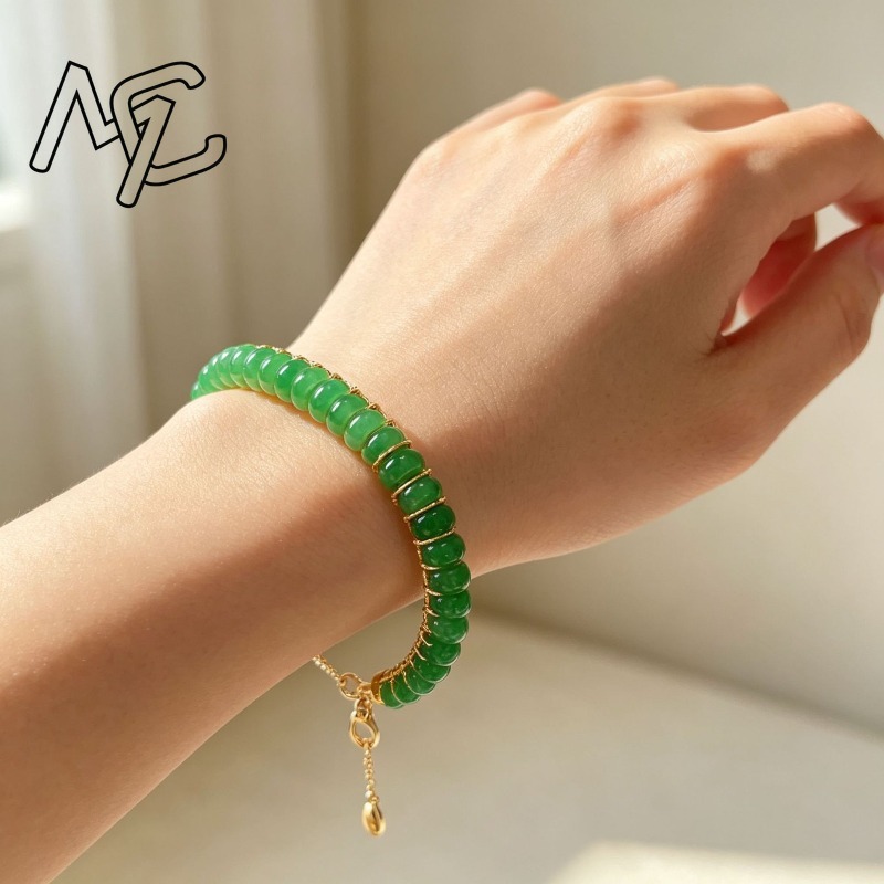 Natural Dry Blue Jade Abacus B - Men Accessories Bracelet recension och pris