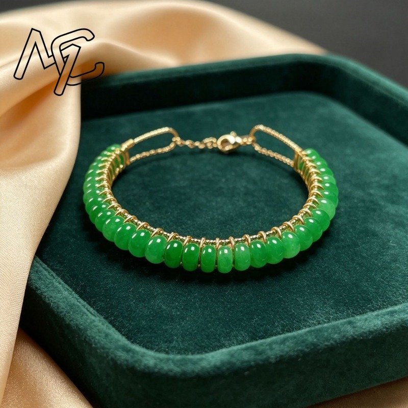 Natural Dry Blue Jade Abacus B - Men Accessories Bracelet recension och pris