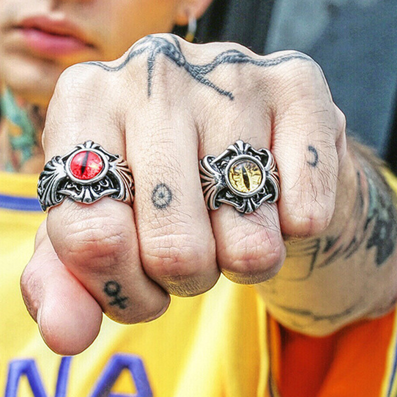 Retro Vines Evil Eye Ring For  - Men Accessories Evil Eye recension och pris
