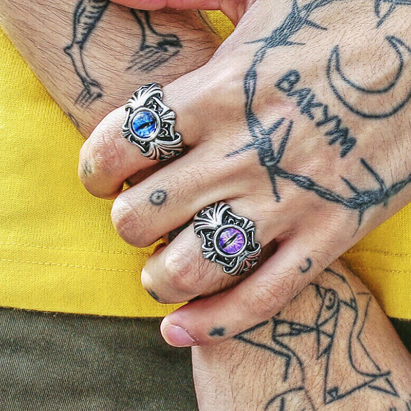 Retro Vines Evil Eye Ring For  - Men Accessories Evil Eye recension och pris