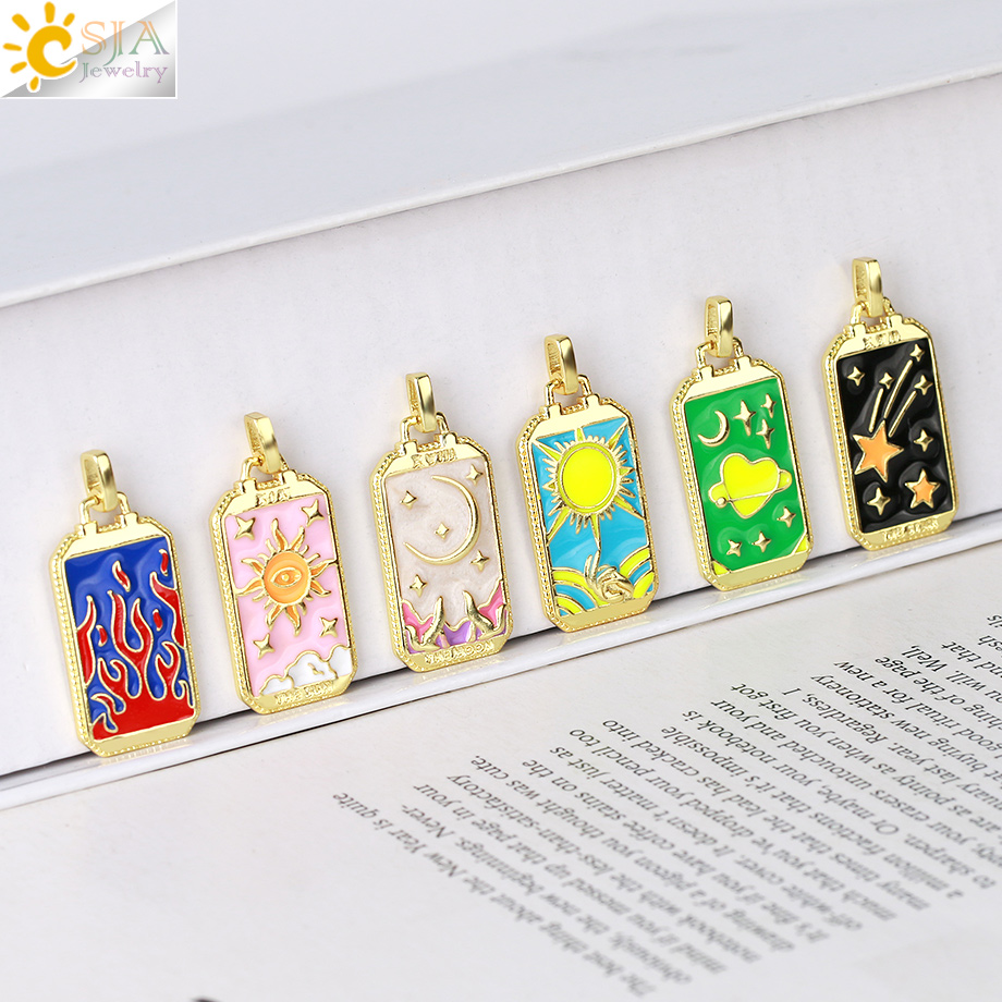 Enamel Tarot Cards Pendant for - Men Accessories Evil Eye recension och pris