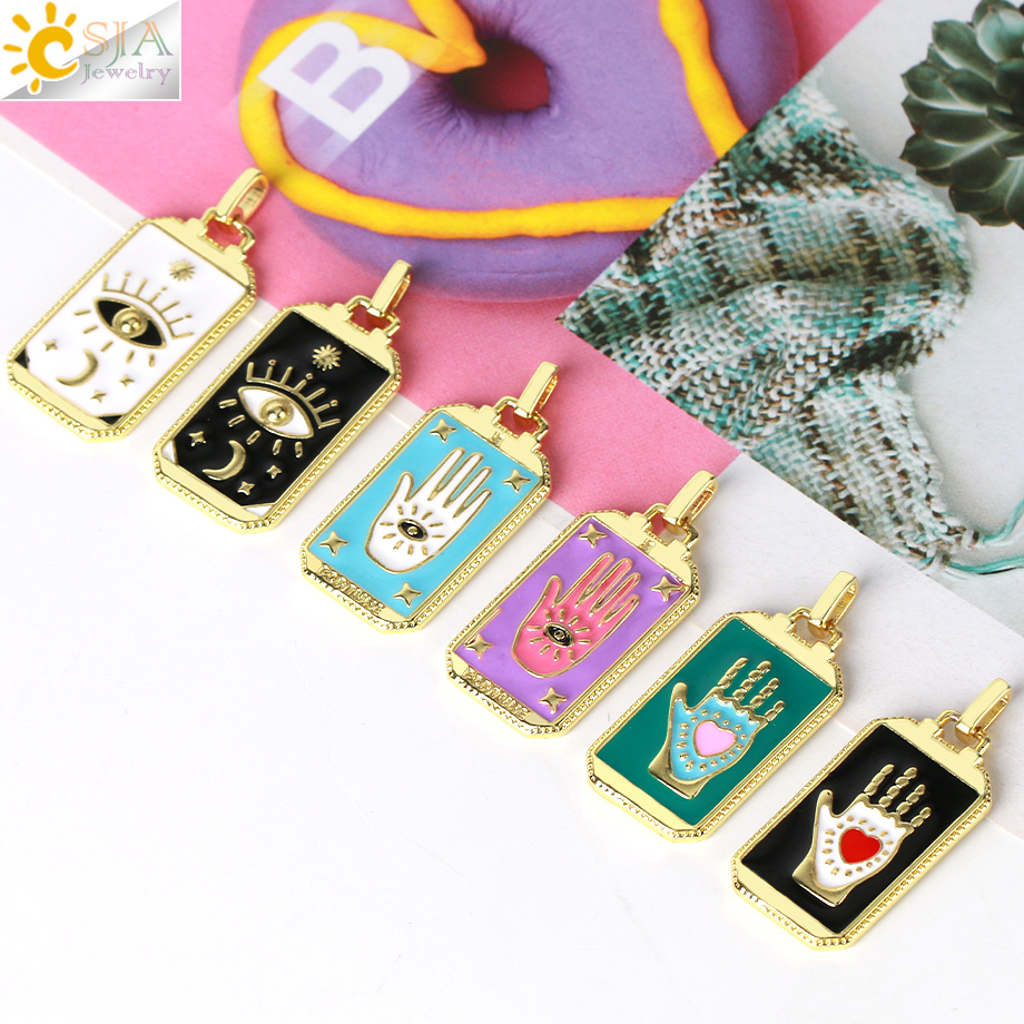 Enamel Tarot Cards Pendant for - Men Accessories Evil Eye recension och pris