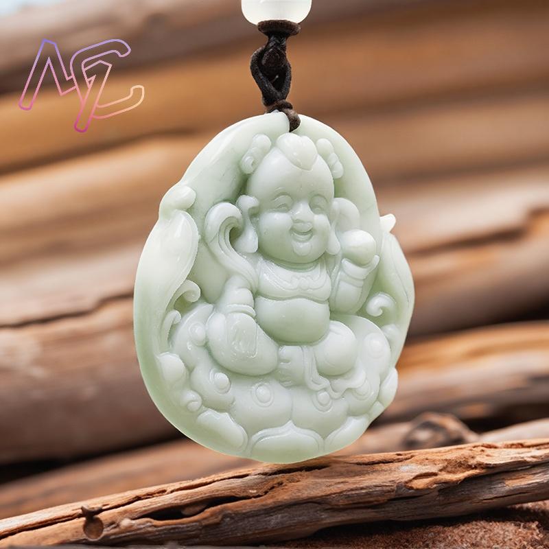 Green Real Jade Nezha Pendant  - Men'S Mens Accessories recension och pris