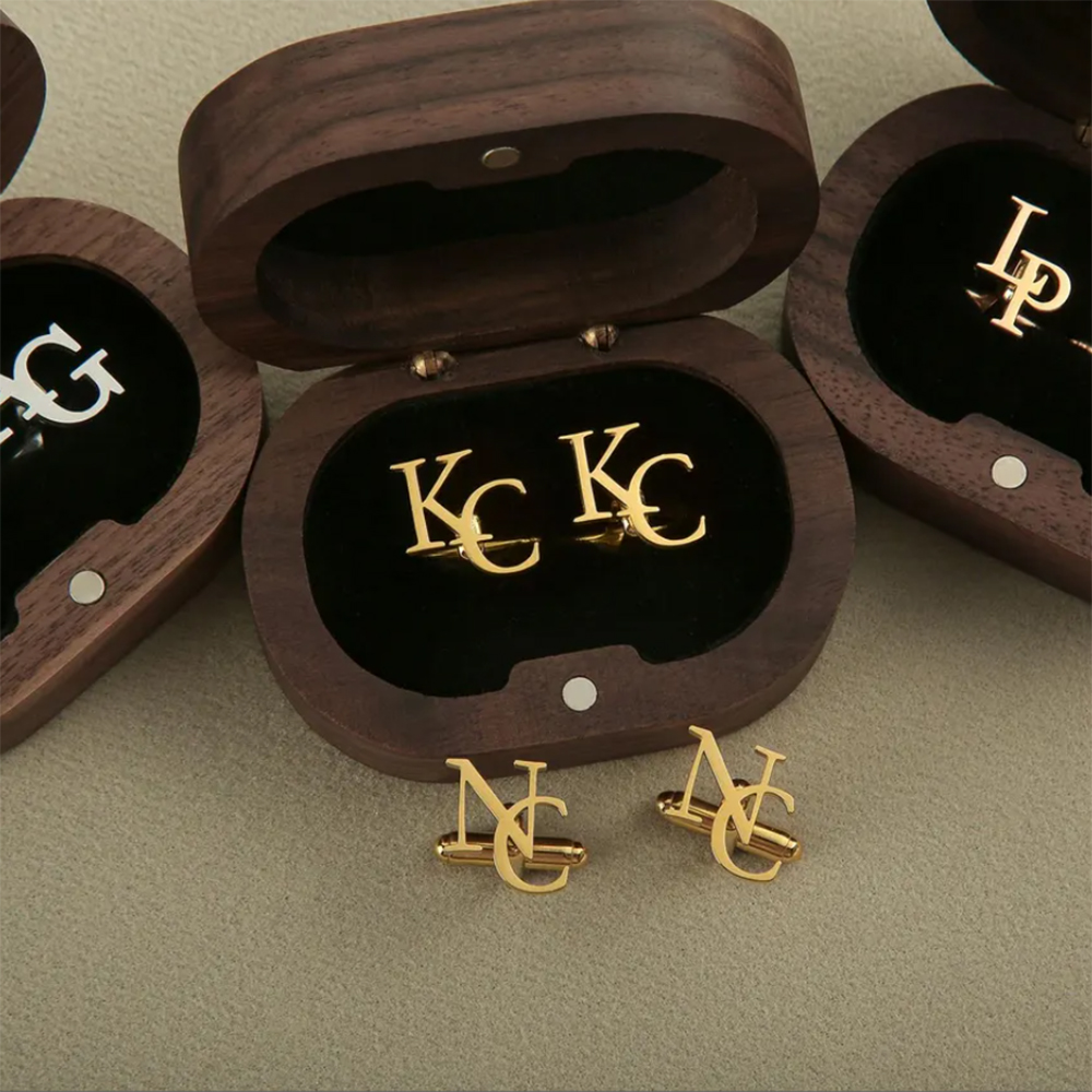 Personalized First Letter Comb - Cufflink Box Set recension och pris