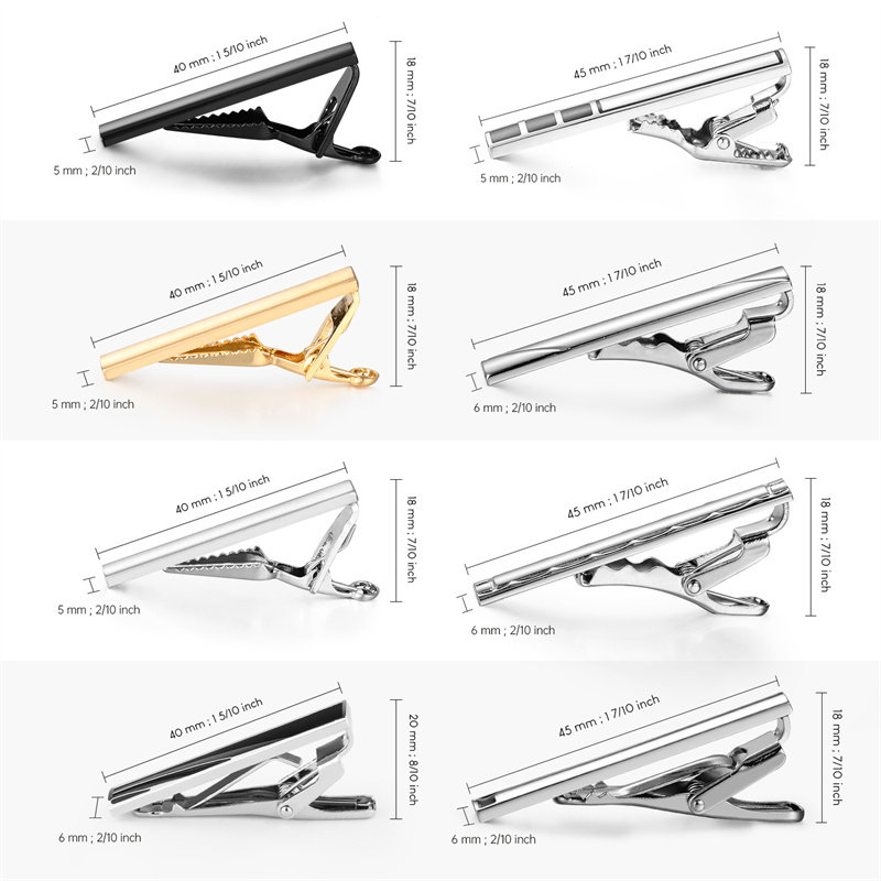 8 PCS Short Tie Clips Set With - Cufflink Box Set recension och pris