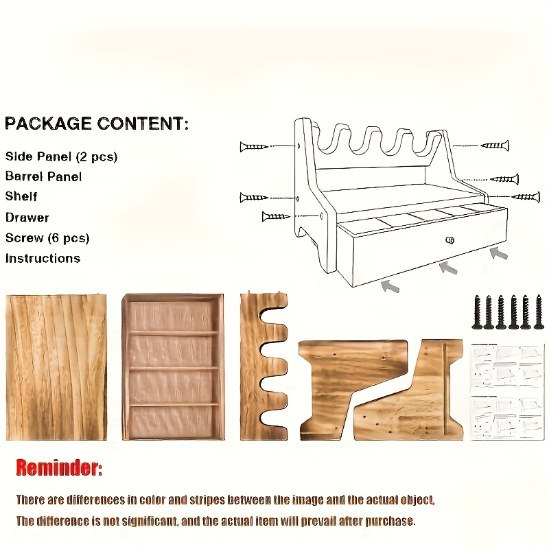 Solid Wood Pistol Storage Stan - Men Accessories Store recension och pris
