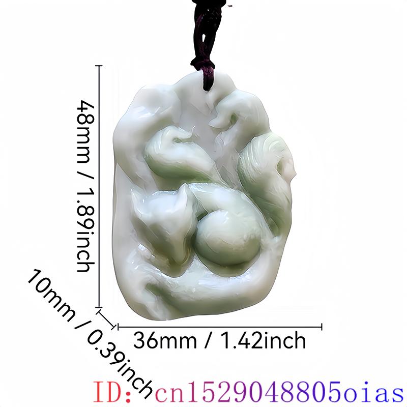 Natural Real Jade Fox Pendant  - Men'S Mens Accessories recension och pris